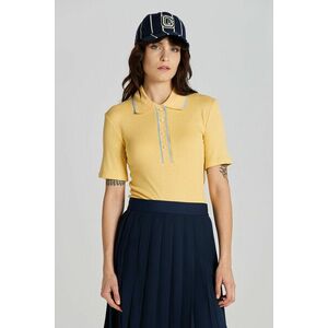 PÓLÓ GANT LIGHTWEIGHT RIBBED SS POLO DUSTY YELLOW kép