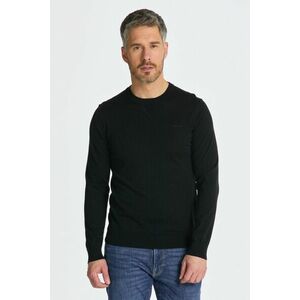 PULÓVER GANT FINE COTTON C-NECK BLACK kép