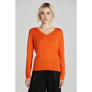 PULÓVER GANT FINE KNIT V-NECK PUMPKIN ORANGE kép