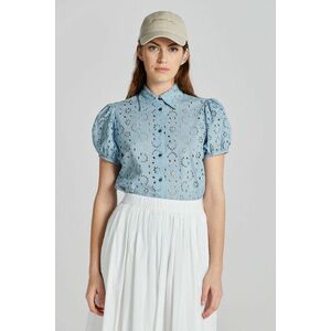 BLÚZ GANT REG BRODERIE ANGLAISE SS SHIRT DOVE BLUE kép