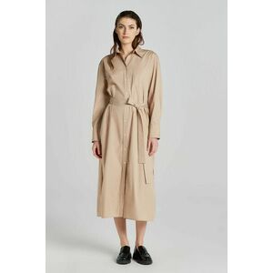 RUHA GANT REL POPLIN SHIRT DRESS DRY SAND kép