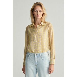 ING GANT REL G PATTERN COT SILK SHIRT DUSTY YELLOW kép