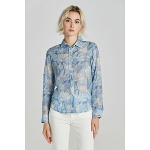 ING GANT REG MAGNOLIA PRINT COT SILK SHIRT DOVE BLUE kép