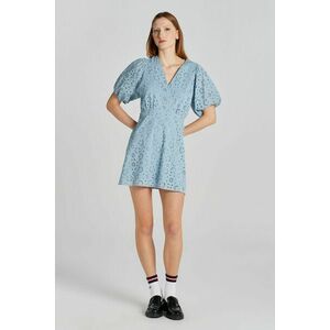 RUHA GANT REG BRODERIE ANGLAISE DRESS DOVE BLUE kép