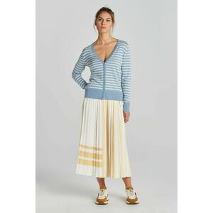 KARDIGÁN GANT FINE KNIT STRIPED CARDIGAN DOVE BLUE kép