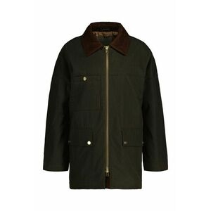 DZSEKI GANT WAXED MID LENGTH JACKET DARK CACTUS kép