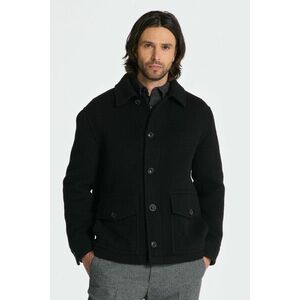 DZSEKI GANT SHORT WOOL JACKET BLACK kép