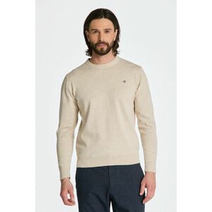 PULÓVER GANT CLASSIC COTTON C-NECK LIGHT BEIGE MELANGE kép