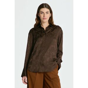 ING GANT RELAXED LACE JACQUARD SHIRT RICH BROWN kép