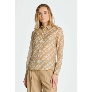 ING GANT REG G PATTERN COT SILK SHIRT DARK KHAKI kép