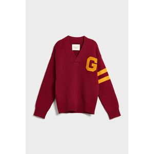 PULÓVER GANT PP LETTERMAN V-NECK RED SHADOW kép