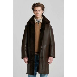 KABÁT GANT OVERSIZED SHEARLING COAT RICH BROWN kép