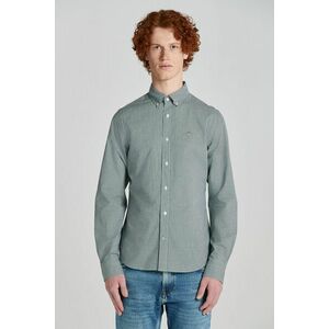 ING GANT SLIM POPLIN MICRO CHECK SHIRT FOREST GREEN kép