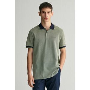 PÓLÓ GANT 4-COL OXFORD SS PIQUE PINE GREEN kép