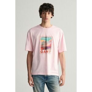 PÓLÓ GANT WASHED GRAPHIC SS T-SHIRT CALIFORNIA PINK kép