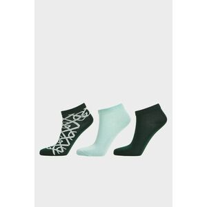 ZOKNI GANT G PATTERN ANKLE SOCKS 3-PACK TARTAN GREEN kép