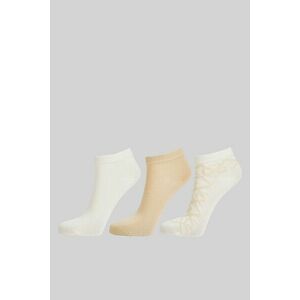 ZOKNI GANT G PATTERN ANKLE SOCKS 3-PACK EGGSHELL kép