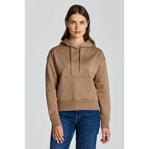 MELEGÍTŐ FELSŐ GANT ICON G ESSENTIAL HOODIE MOLE BROWN kép