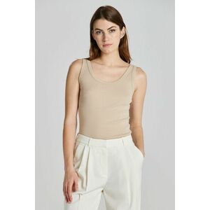 TOP GANT SLIM RIBBED TANK TOP DRY SAND kép