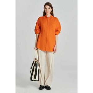 ING GANT OS LINEN SHIRT PUMPKIN ORANGE kép