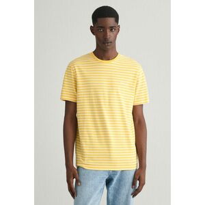 PÓLÓ GANT STRIPED T-SHIRT SMOOTH YELLOW kép