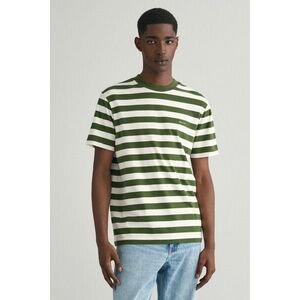 PÓLÓ GANT STRIPE SS T-SHIRT PINE GREEN kép