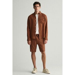 RÖVIDNADRÁG GANT RELAXED LINEN DS SHORTS COGNAC BROWN kép