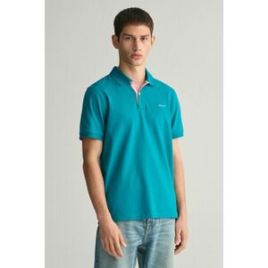 PÓLÓ GANT REG CONTRAST PIQUE SS RUGGER OCEAN TURQUOSIE kép