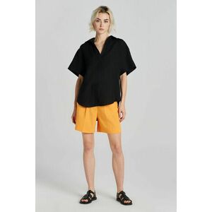 ING GANT REL LINEN POPOVER SS SHIRT EBONY BLACK kép