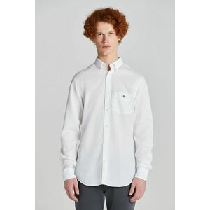 ING GANT REG HONEYCOMB TEXTURE SHIRT WHITE kép