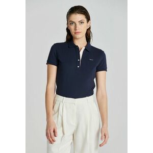 PÓLÓ GANT CONTRAST COLLAR SS PIQUE POLO EVENING BLUE kép