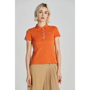 PÓLÓ GANT CONTRAST COLLAR SS PIQUE POLO PUMPKIN ORANGE kép