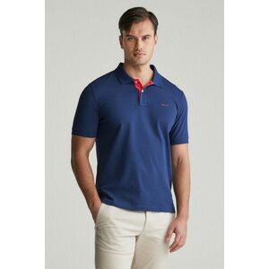 PÓLÓ GANT REG CONTRAST PIQUE SS RUGGER PERSIAN BLUE kép