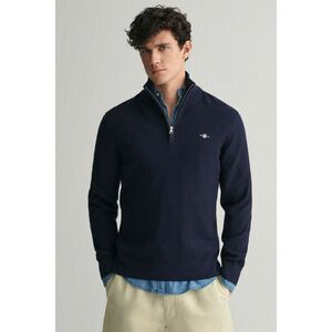 PULÓVER GANT STRUCTURED COTTON HALF ZIP EVENING BLUE kép