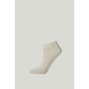 ZOKNI GANT MONOGRAM INTARSIA ANKLE SOCKS CREAM kép