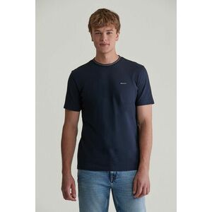 PÓLÓ GANT TEXTURED RIB SS TSHIRT EVENING BLUE kép