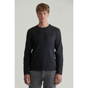 PÓLÓ GANT EMBOSSED LS TSHIRT BLACK kép