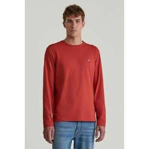 PÓLÓ GANT REG SHIELD LS T-SHIRT IRON RED kép