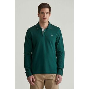 PÓLÓ GANT TEXTURED COLLAR POLO TARTAN GREEN kép