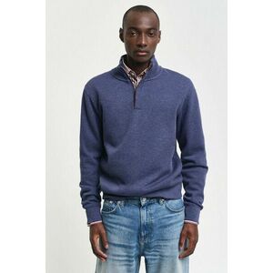 MELEGÍTŐ FELSŐ GANT SACKER RIB HALF ZIP DARK JEANSBLUE MELANGE kép