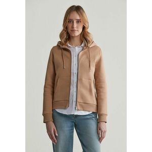 MELEGÍTŐ FELSŐ GANT REG TONAL SHIELD ZIP HOODIE CARAMEL BEIGE kép