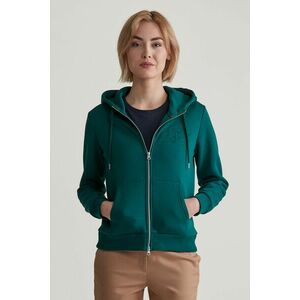 MELEGÍTŐ FELSŐ GANT REG TONAL SHIELD ZIP HOODIE DEEP FOREST kép