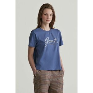 PÓLÓ GANT REG SCRIPT T-SHIRT DUSTY NAVY kép