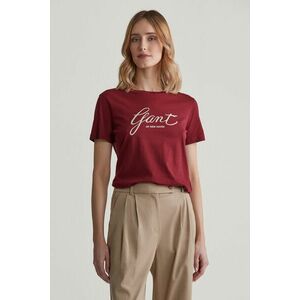 PÓLÓ GANT REG SCRIPT T-SHIRT PLUMPED RED kép