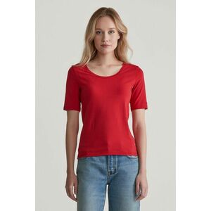 PÓLÓ GANT SLIM COT/ELA SS SCOOP NECK TOP RUBY RED kép