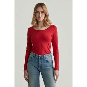 PÓLÓ GANT SLIM COT/ELA LS SCOOP NECK TOP RUBY RED kép