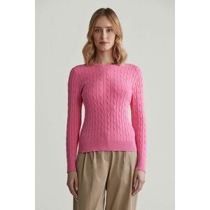 PULÓVER GANT STRETCH COTTON CABLE C-NECK CANDY PINK kép