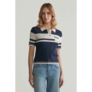 PULÓVER GANT COLOR BLOCKED POLO KNIT EVENING BLUE kép