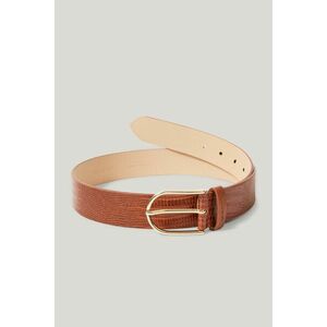 ÖV GANT LIZARD PATTERN LEATHER BELT COGNAC BROWN kép