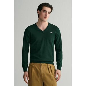 PULÓVER GANT CLASSIC COTTON V-NECK TARTAN GREEN kép